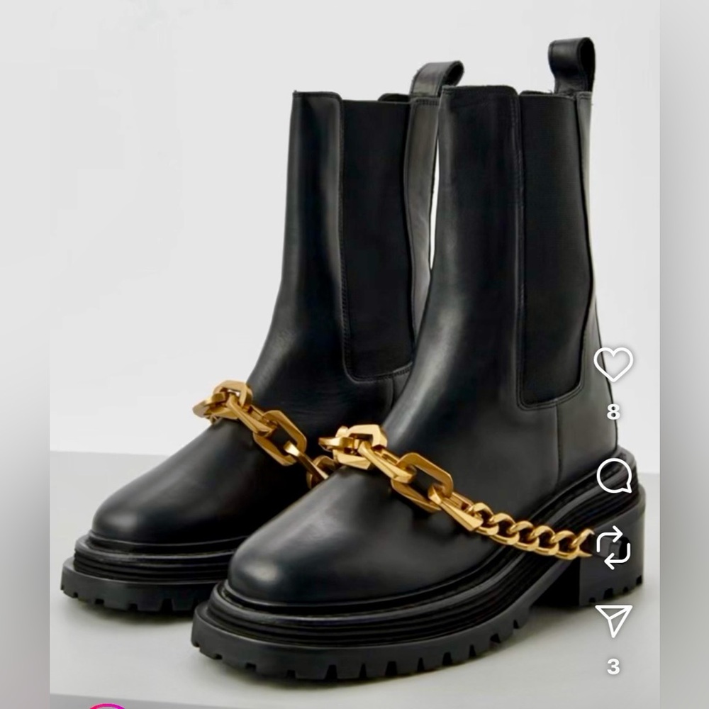 Sandro Leather chain link Chelsea boot - Picture 5 of 6